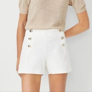 Ann Taylor The Side zip Sailor Short; 99% cotton, 1% spandex